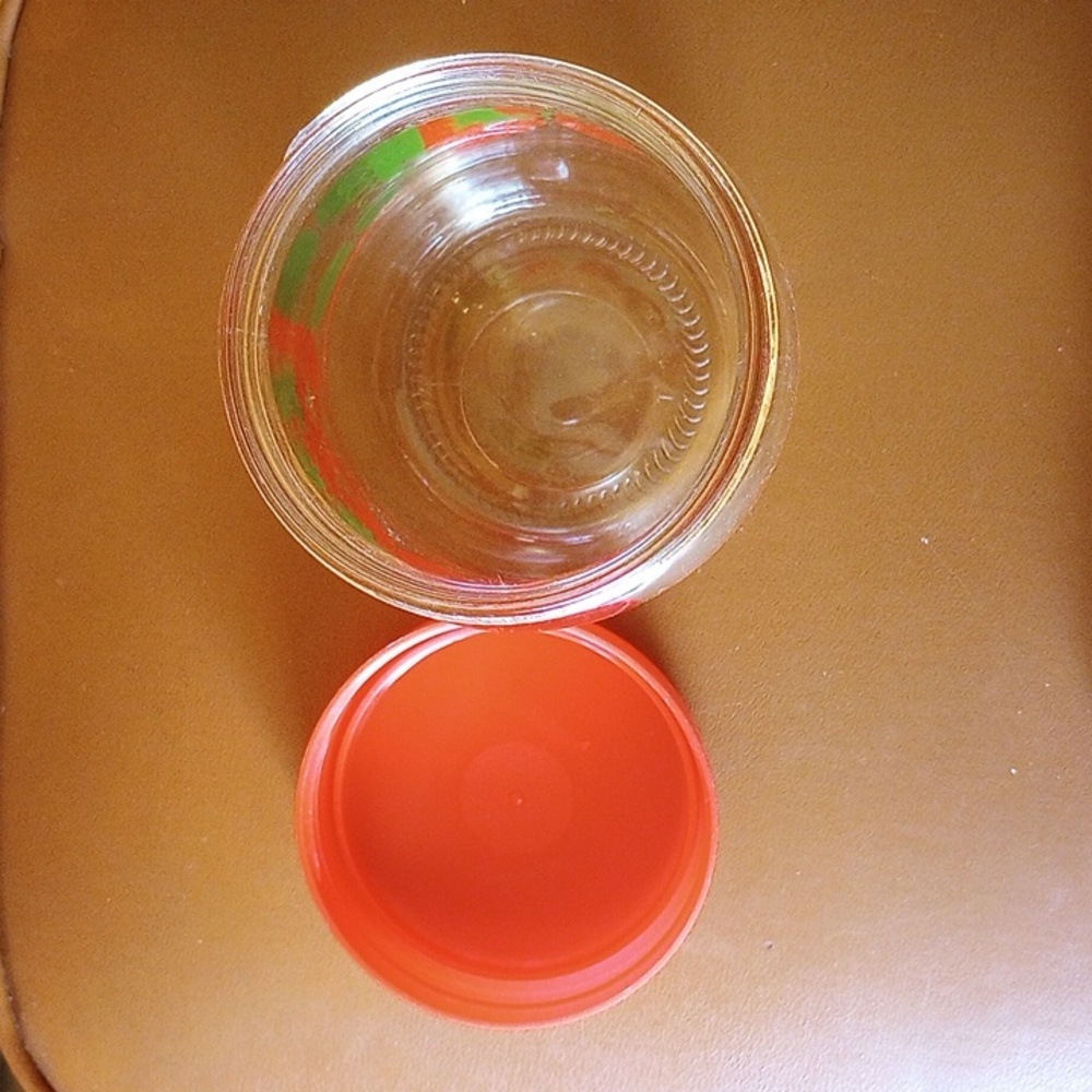 Glass Jar w/ Lid & Red and Green Strawberry Design - Picture 6 of 6